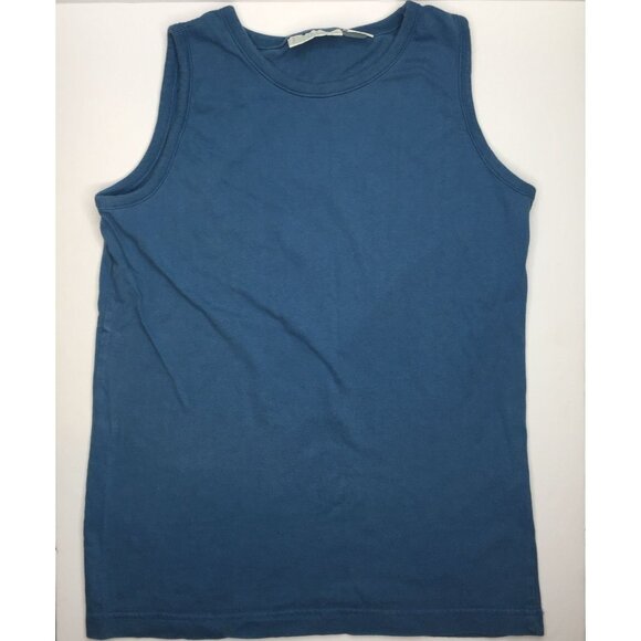 Van Heusen For Her Womens Blue Knit Sleeveless Tank Top Spring Summer Size Small - Picture 2 of 9